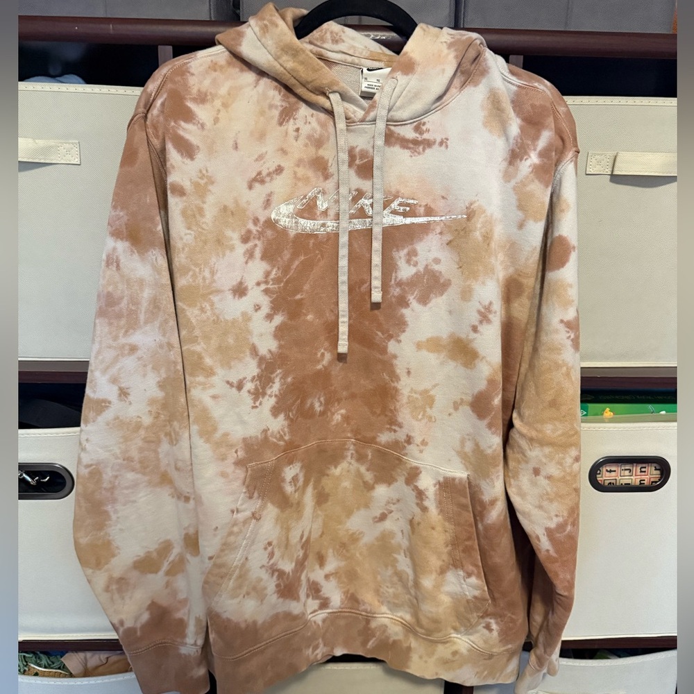 Nike Brown Tie-Dye Just Do it Hoodie